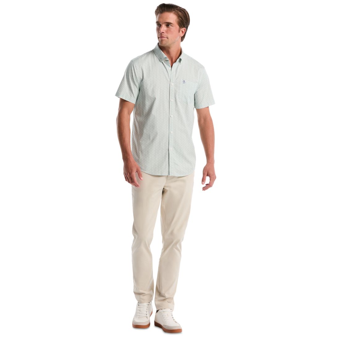 Original Penguin Men's Mini Geo Print Button-Down Shirt