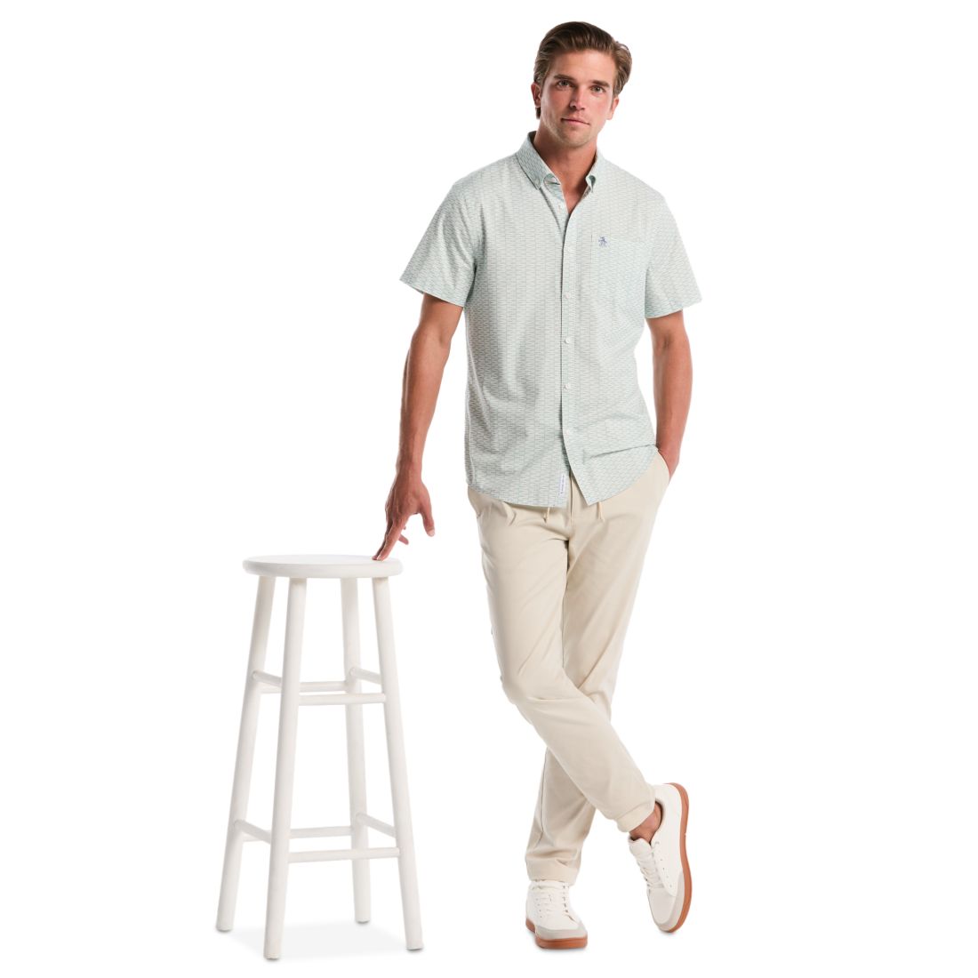 Original Penguin Men's Mini Geo Print Button-Down Shirt