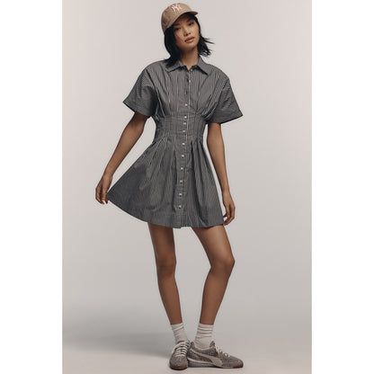 The Tobie Mini Shirt Dress by Exquise