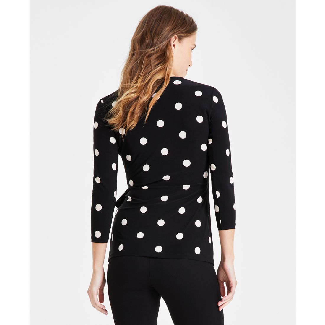Anne Klein Printed Tie-Waist Top