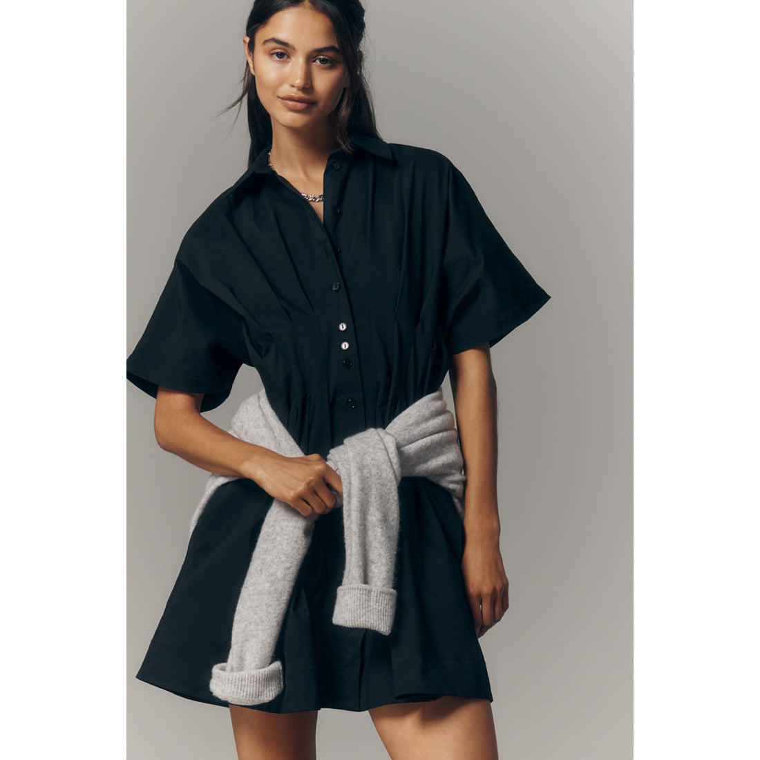 The Tobie Mini Shirt Dress by Exquise