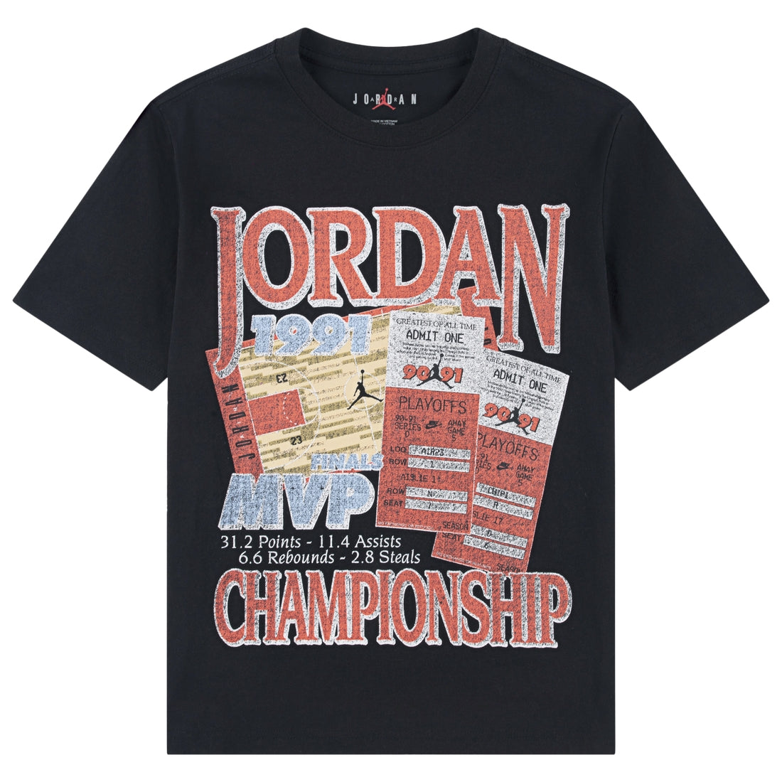 Boys Jordan 91 Playoff Short Sleeve T-Shirt