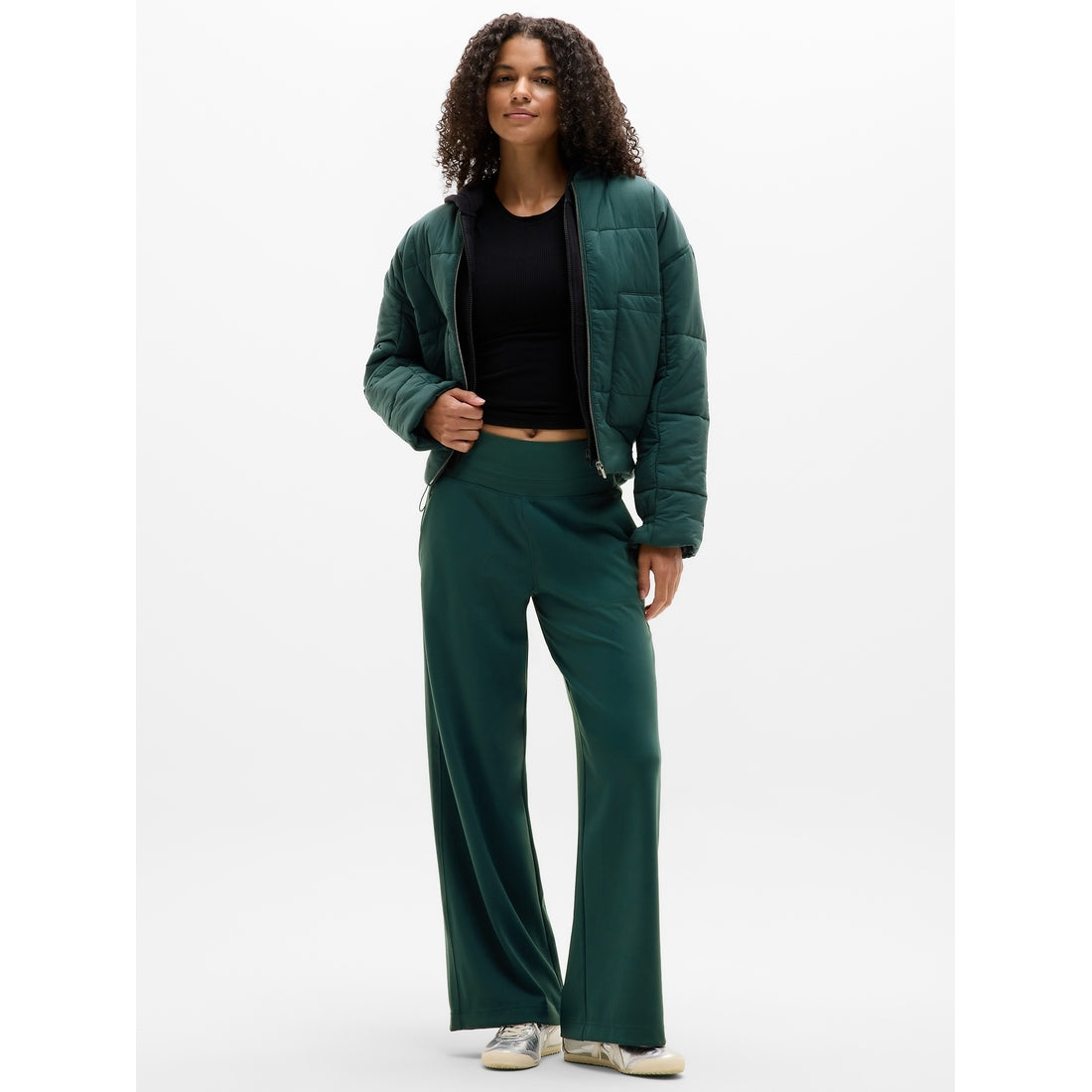 Women's Venice High Rise Track Stripe Wide Leg Pant