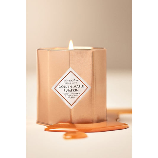mise en place Gourmand Golden Maple Pumpkin Metal Tin Candle by mise en place by Anthropologie