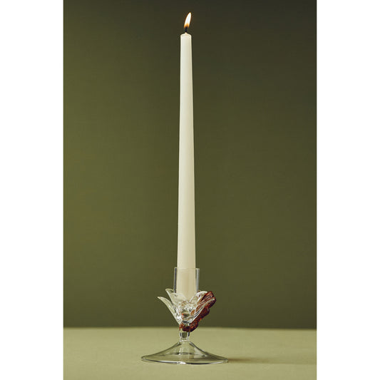 Amber Clear Floral Candle Holder by Anthropologie, Size: Medium
