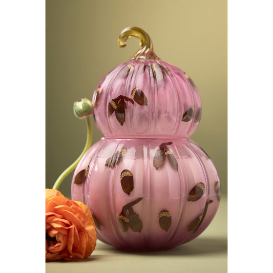 Gourmand Pumpkin Sweet Vanilla Handpainted Glass Candle by Anthropologie