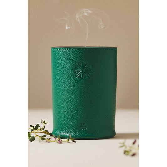 Icon Embossed Woody White Cedar & Thyme Glass Candle by Anthropologie