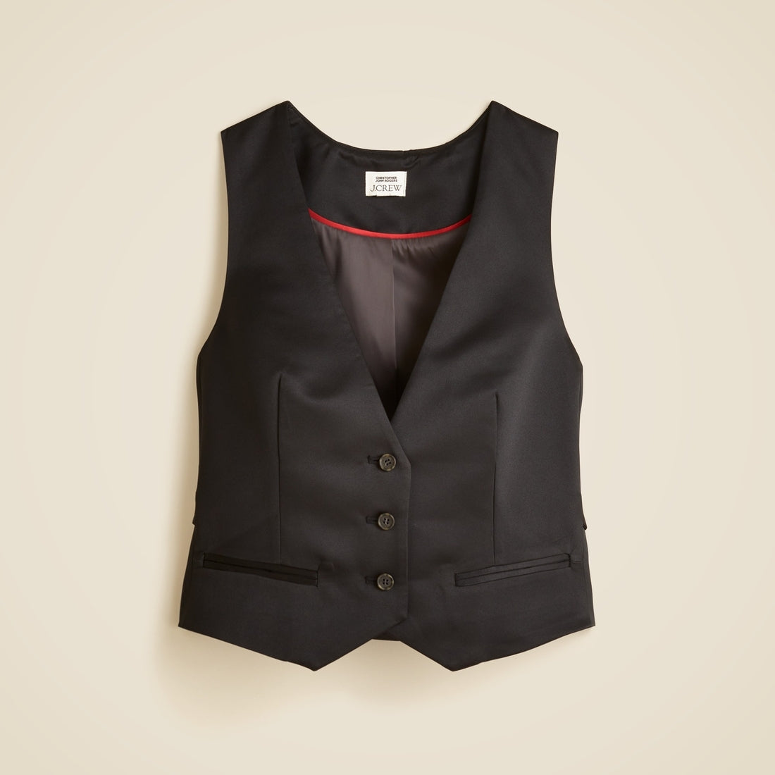 Christopher John Rogers X  J.Crew slim-fit vest in duchesse satin