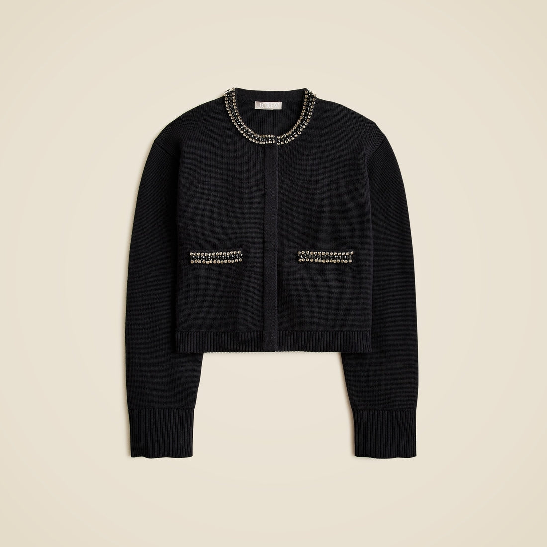 New relaxed Emilie sweater lady jacket with jewel trim