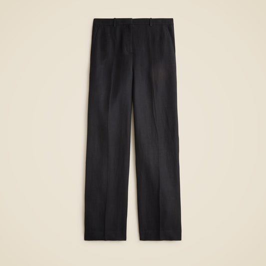 Wide-leg pant in linen-cupro blend
