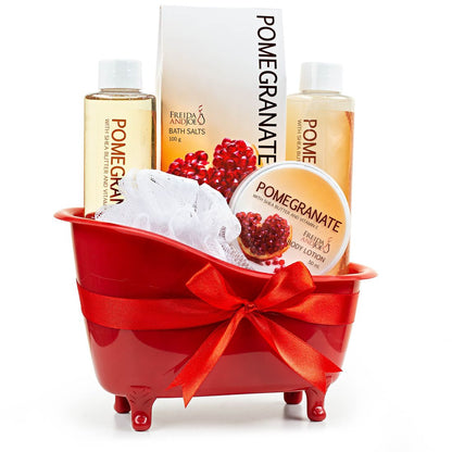 Passion Fruit Fragrance Bath & Body Spa Gift Set in an Apple Green Tub Basket