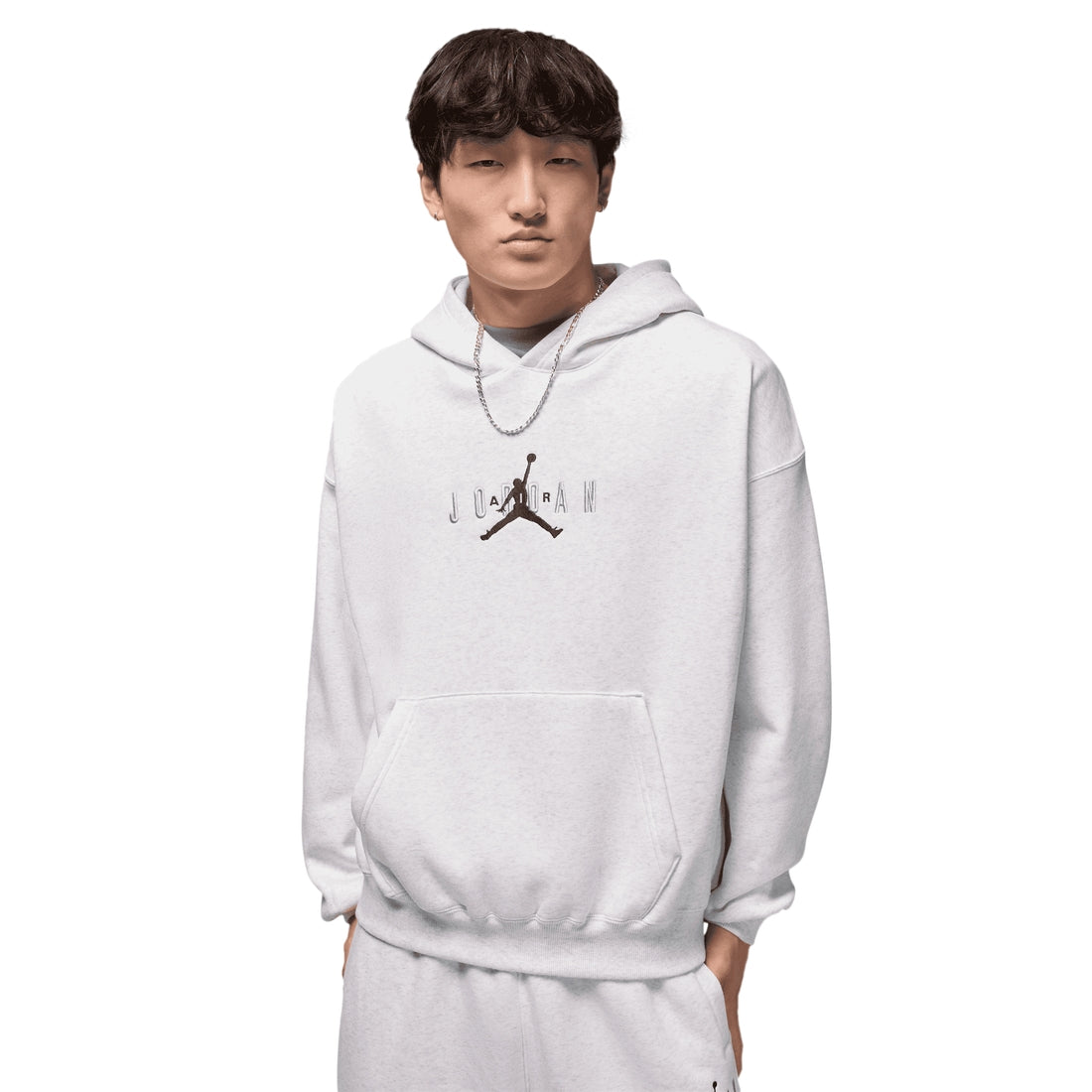 Jordan Mens Brooklyn Oversize Stretch Pullover Hoodie