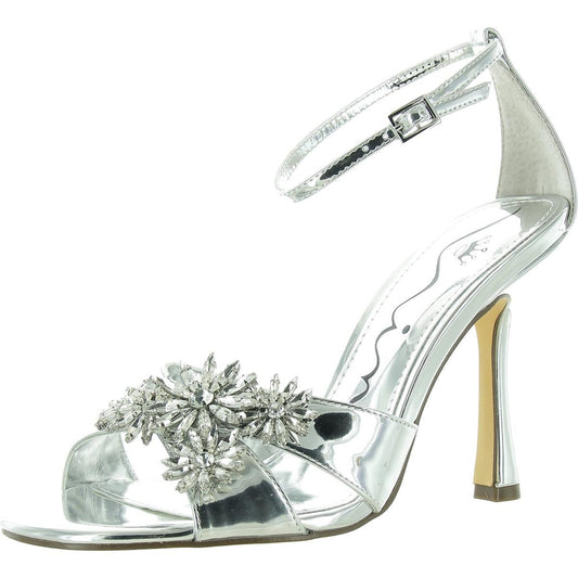 Dawn Womens Patent Rhinestone Ankle Strap