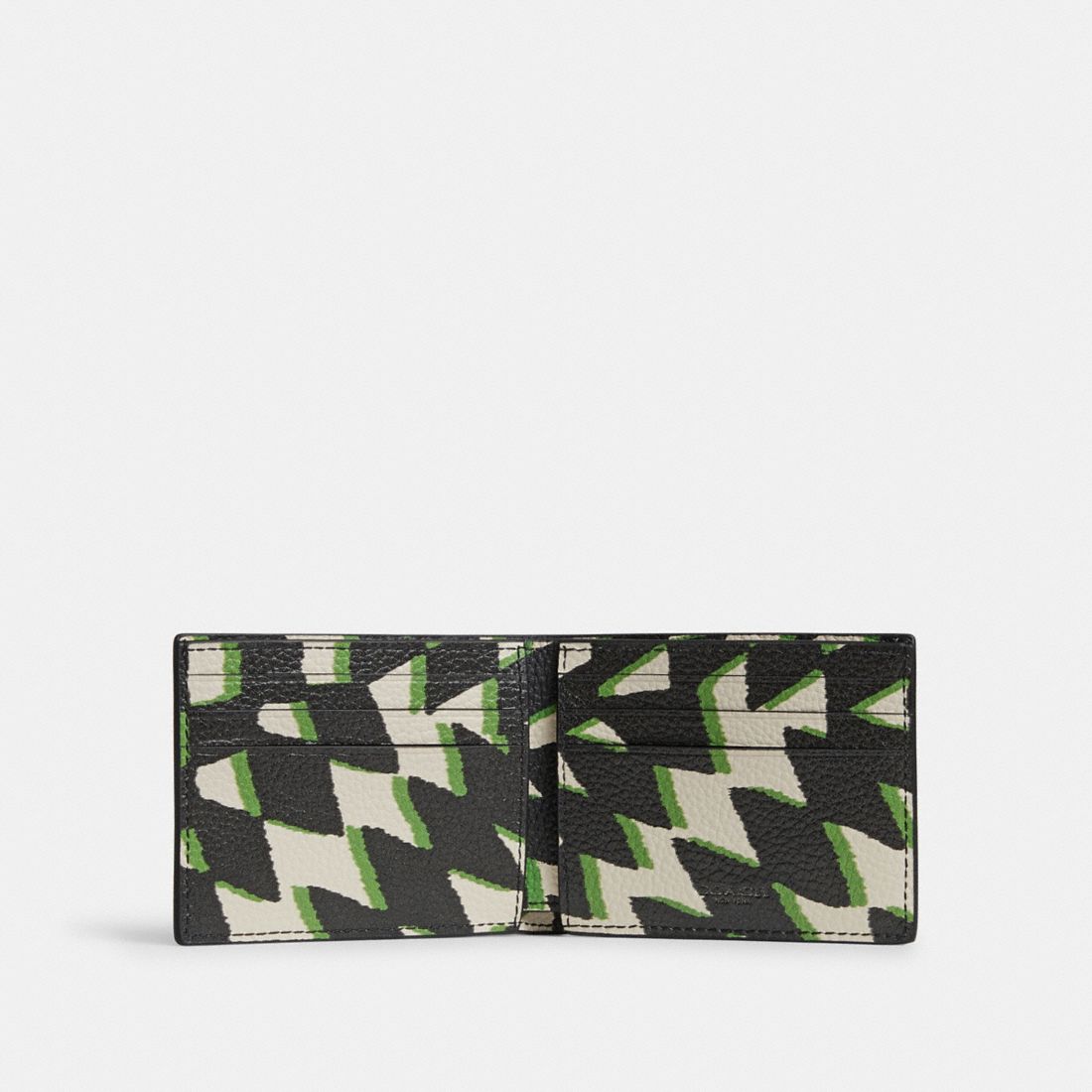 Coach Slim Billfold Wallet With Geo Check Print
