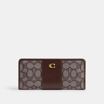 Coach Essential Slim Wallet In Signature Jacquard