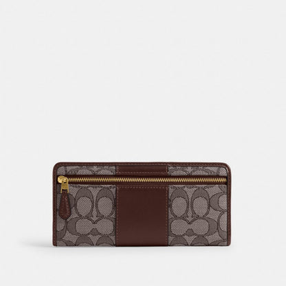 Coach Essential Slim Wallet In Signature Jacquard