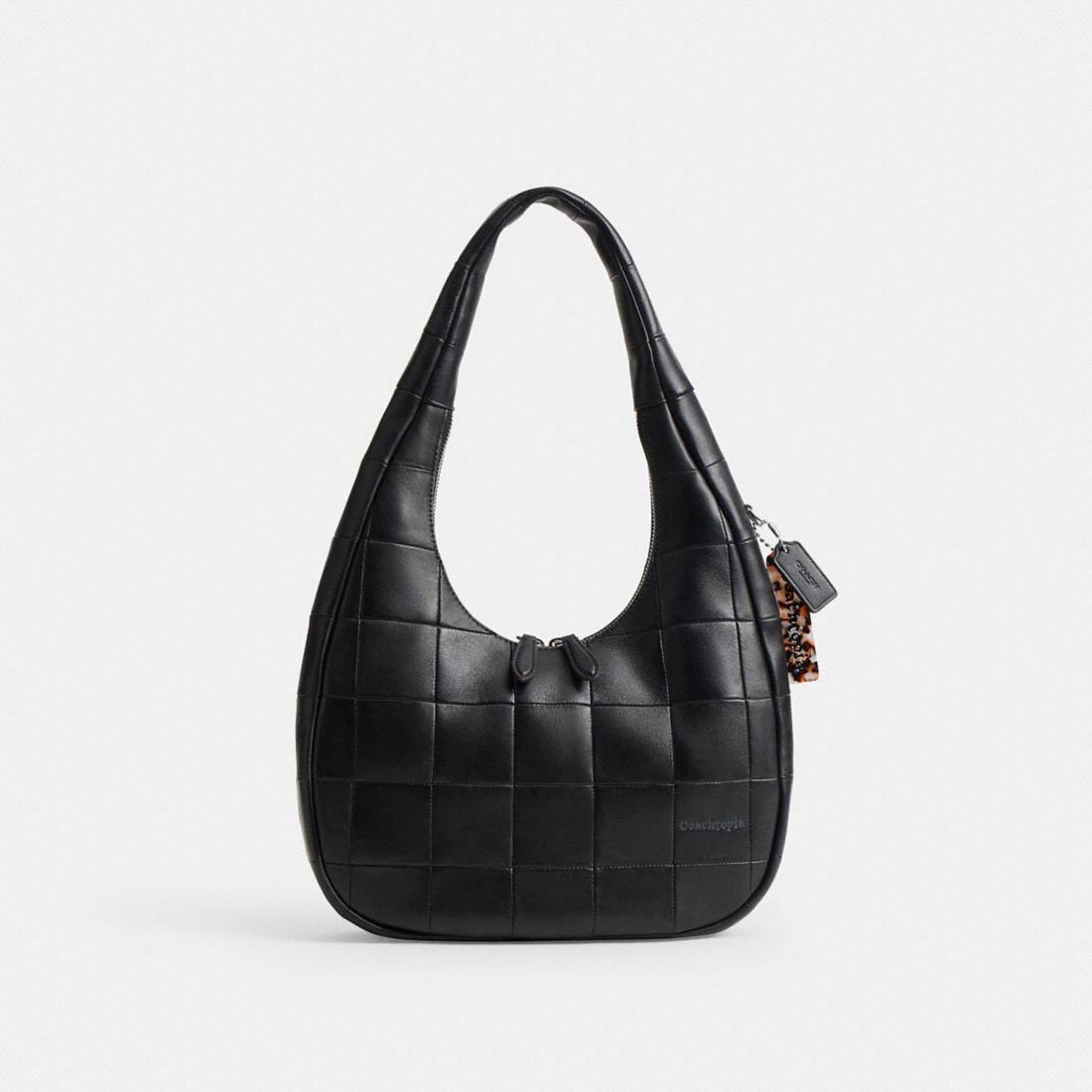 Coach Alter/Ego Crescent Shoulder Bag In Checkerboard Upcrafted Leather