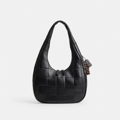 Coach Alter/Ego Crescent Shoulder Bag In Checkerboard Upcrafted Leather