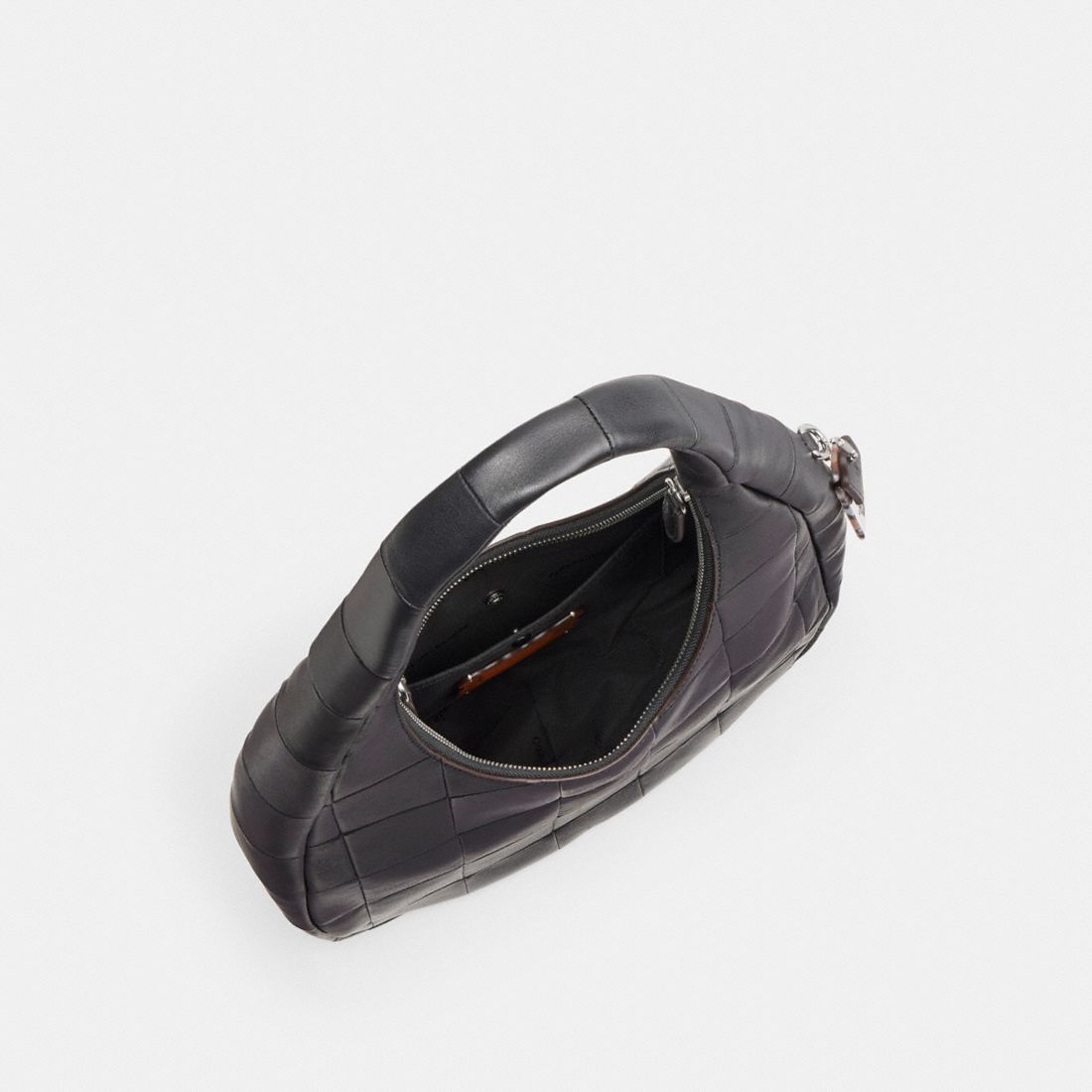 Coach Alter/Ego Crescent Shoulder Bag In Checkerboard Upcrafted Leather