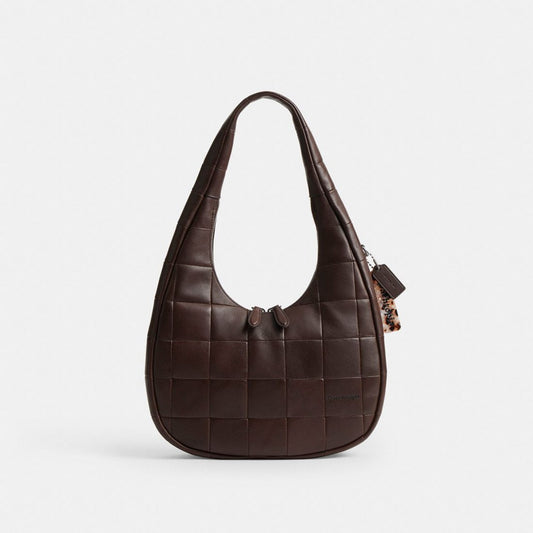Coach Alter/Ego Crescent Shoulder Bag In Checkerboard Upcrafted Leather