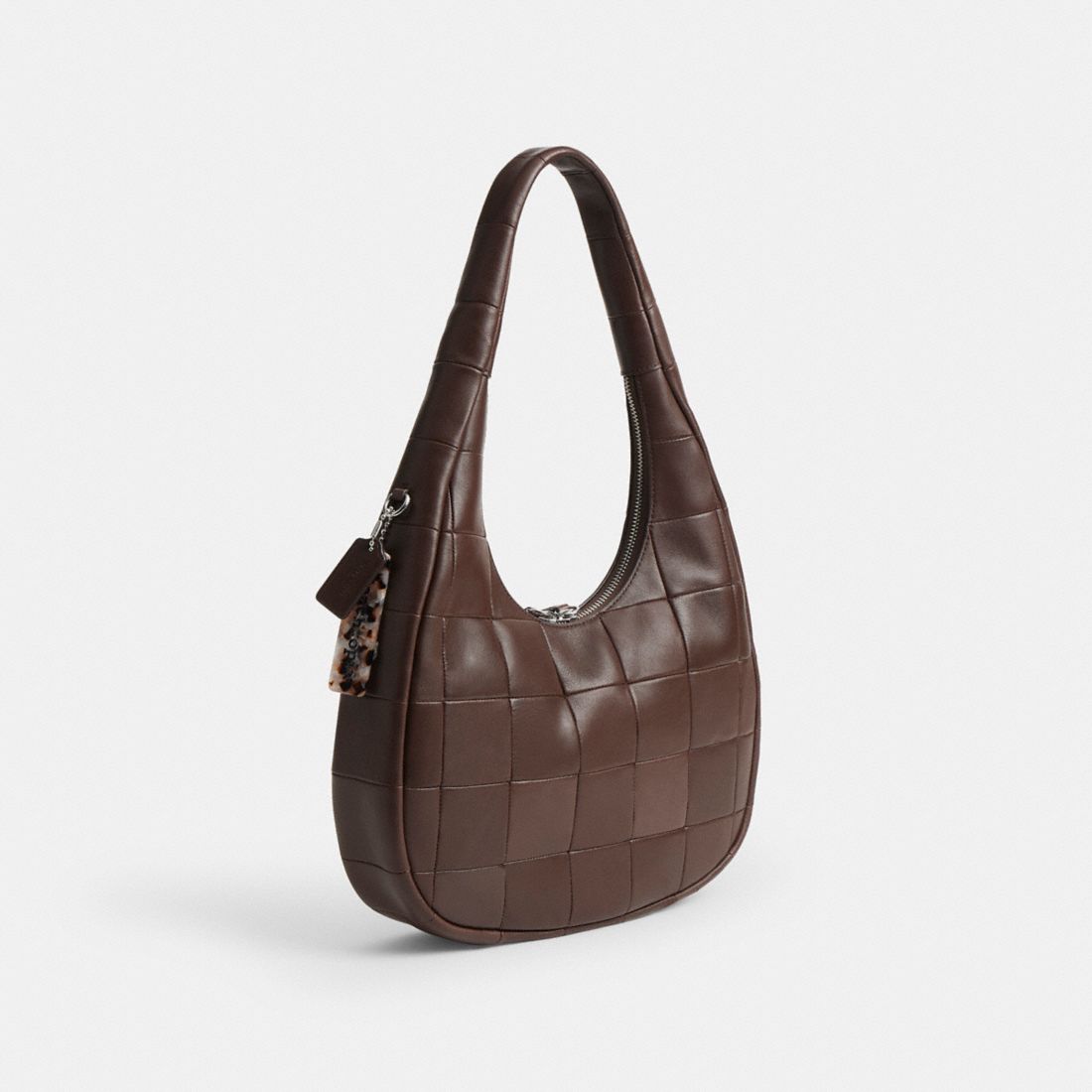 Coach Alter/Ego Crescent Shoulder Bag In Checkerboard Upcrafted Leather