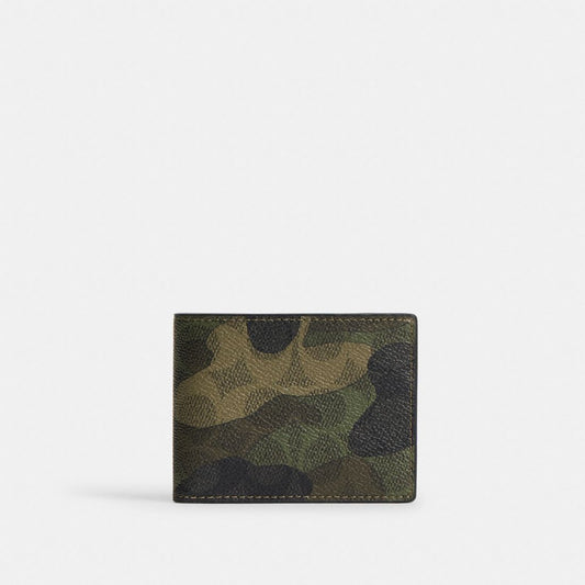Coach Slim Billfold Wallet In Signature Camo Print