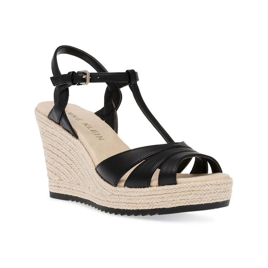 Waves Womens Raffia Dressy Wedge Sandals