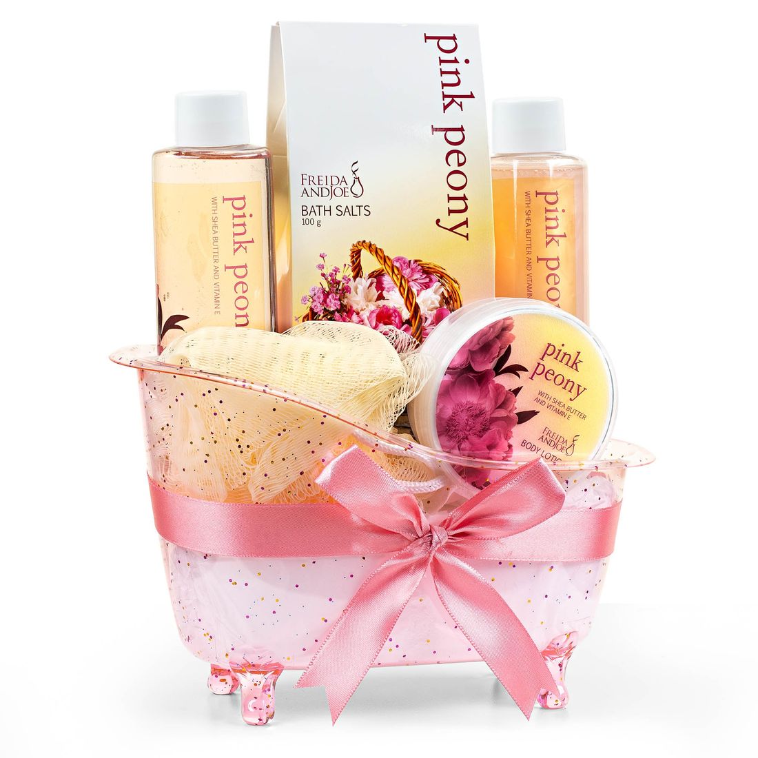Passion Fruit Fragrance Bath & Body Spa Gift Set in an Apple Green Tub Basket