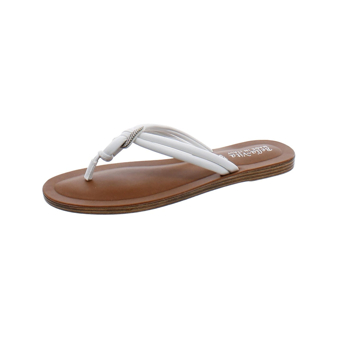 Zev-Italy Womens Faux Leather Thong Sandals