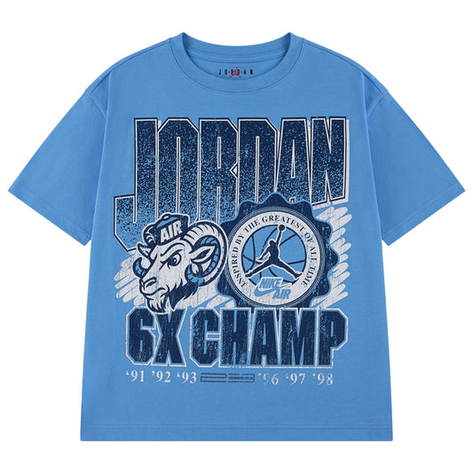 Boys Jordan AJ11 UNC Retro Goat Short Sleeve T-Shirt